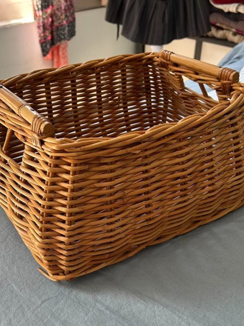 Wicker Basket with Handles